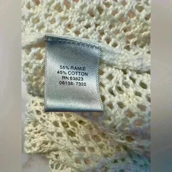 Christopher & Banks women’s cream hand crochet sweater cardigan - Picture 4 of 4